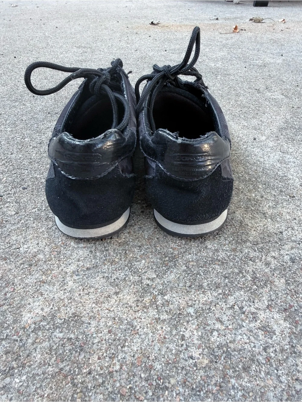 Coach Women’s Black Lace-Up Casual Sneakers